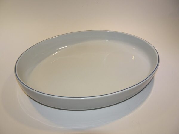 Stort ovalt fad nr. 3080 l: 40 cm, Blåkant Stel, Royal Copenhagen