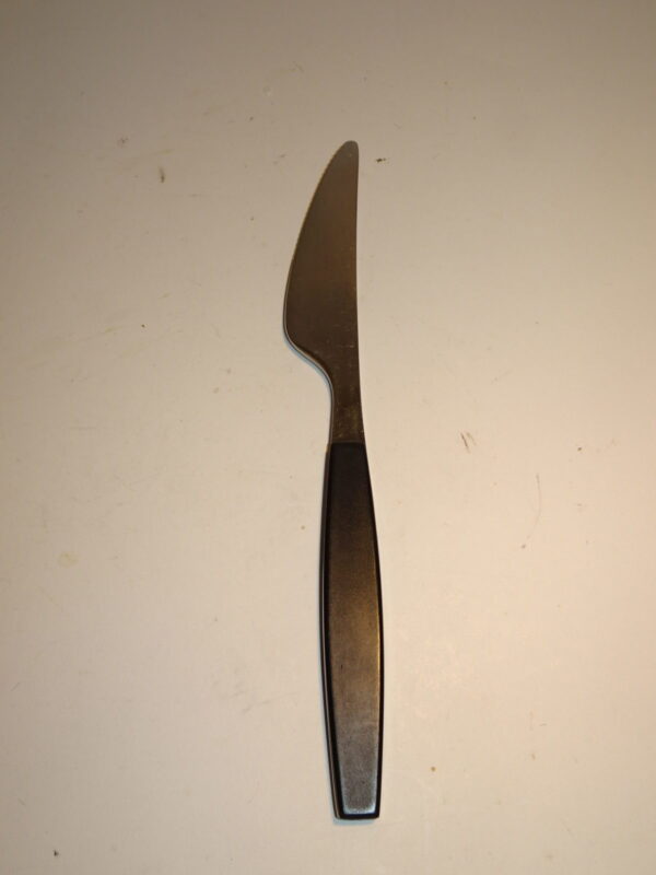 Strata middags kniv i sort, Henning Koppel, Georg Jensen