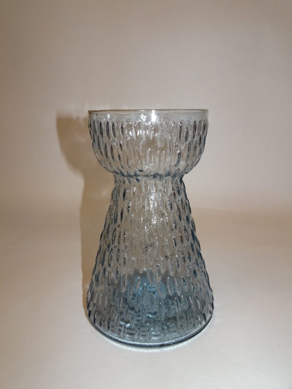Hyacintglas i vandblåt nupret glas, svensk