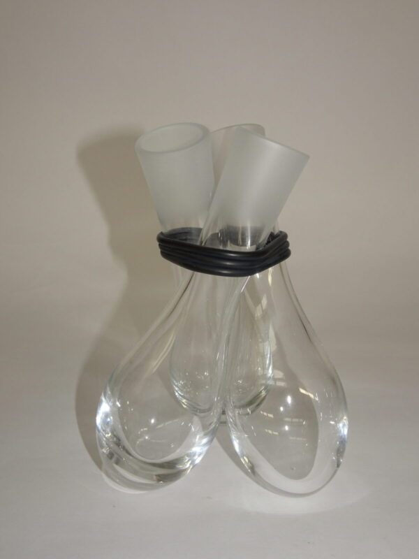 Trebens vase, klar med matteret top, Baltic Sea