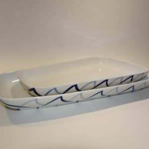 Fad trekantet L: 24 cm, Harlekin Danild, Lyngby Porcelæn