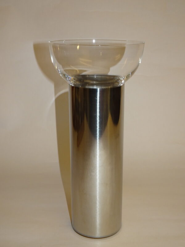 Georg Jensen fyrfadsstage med glas 21,5 cm
