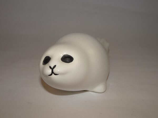 Smuk hvid sæl i keramik, Gustavsberg