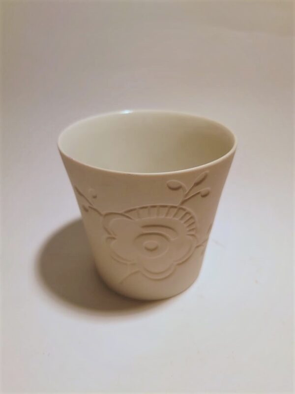 Fyrfadsstage Mega Mussel porcelæn, hvid h: 8 cm, Royal Copenhagen
