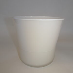 Urtepotte med stribe, hvid h: 14 cm, Holmegaard