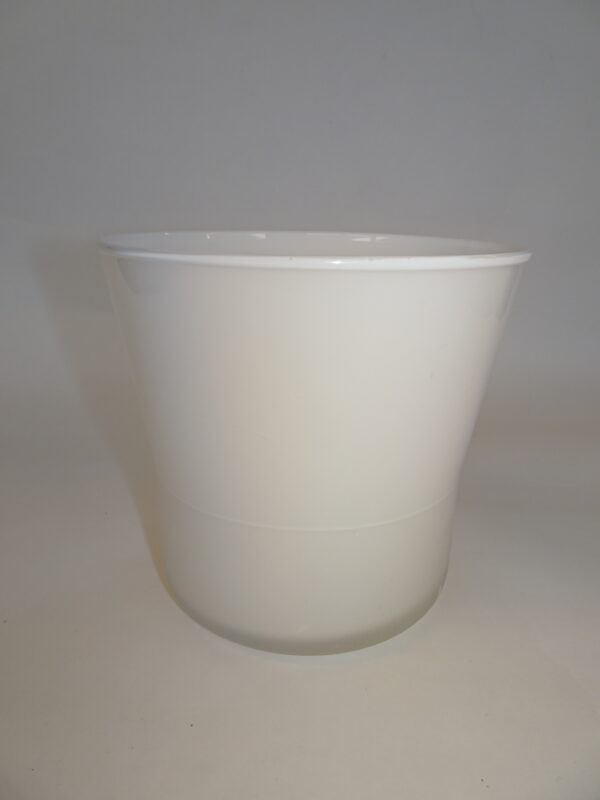 Urtepotte med stribe, hvid h: 14 cm, Holmegaard