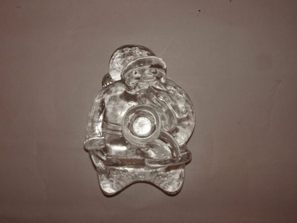 Kertestage Julemand, lysestage i glas