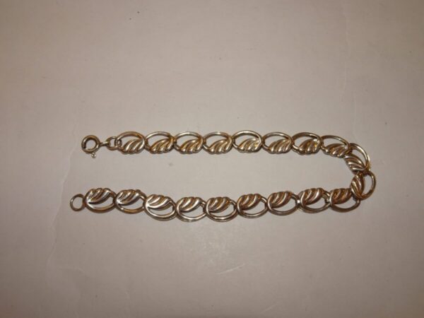 Leddelt armbånd i sølv, l: 18,5 cm
