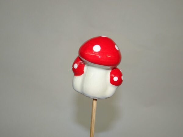 Keramik svampe på pind, julepynt