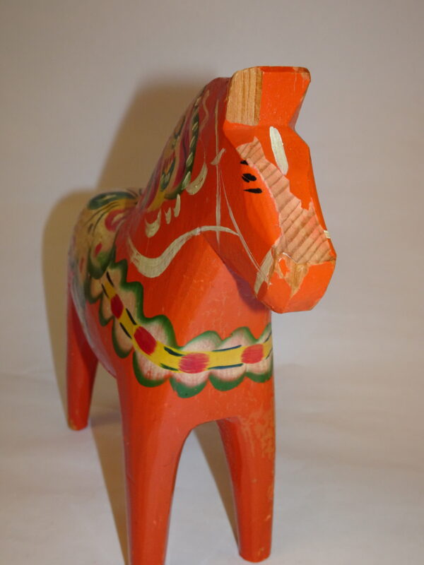 Gammel svensk dalarhest h: 20,5 cm - Billede 2