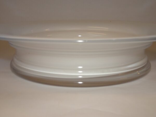 Hvidt glasfad d: 25 cm, MB Michael Bang, Holmegaard Glasværk - Billede 2