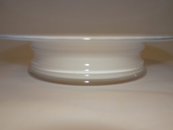 Hvidt glasfad d: 19 cm, MB Michael Bang, Holmegaard Glasværk - Billede 2