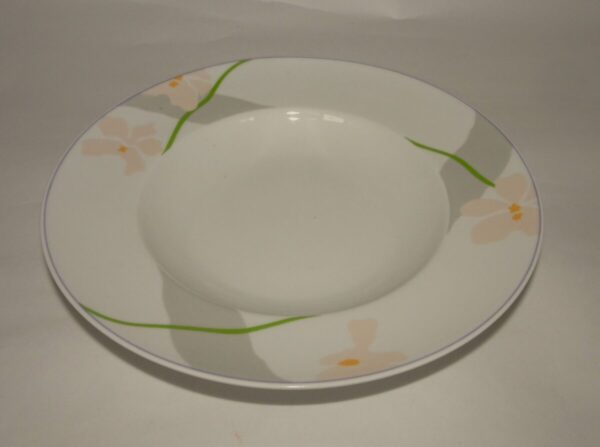 Dyb tallerken d: 21,5 cm, Grå Orkidé, Bing & Grøndahl