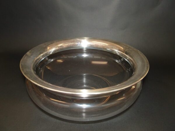 Glasskål d: 26,5 cm klart glas med sølvkant, Saturn, Holmegaard - Billede 3