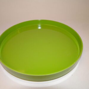 Melamin bakke d: 19,5 cm, grøn, retro