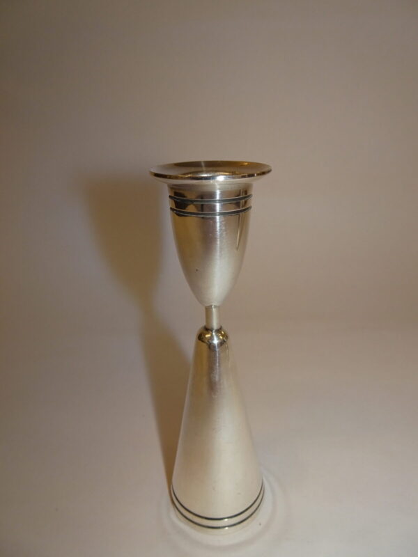 Lysestage h: 12,5 cm, sølvplet, retro