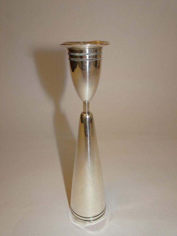 Lysestage h: 15,5 cm, sølvplet, retro