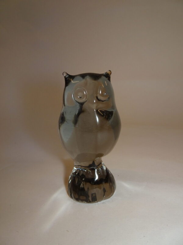 Glasfigur, ugle, svenskt glas