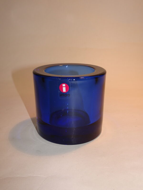 Fyrfadsstage Ultramarine Blue h: 6 cm, Kivi, Iittala for Marimekko