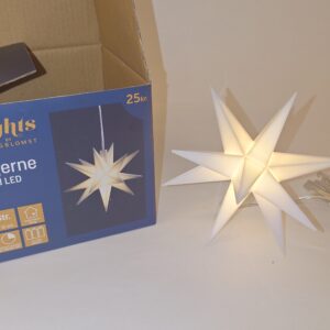 Stjerne, led lys, batteri