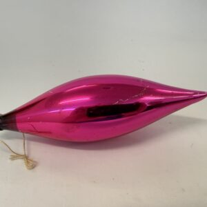 Julekugle i glas, dråbe, pink