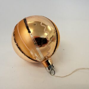 Julekugle, gammel, gul og guld