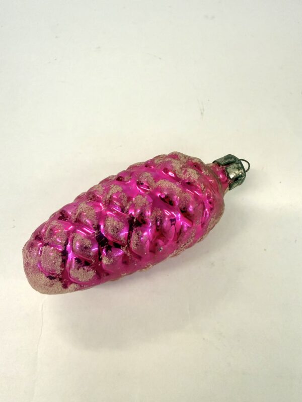 Juletræs kugle, gammel, pink kogle