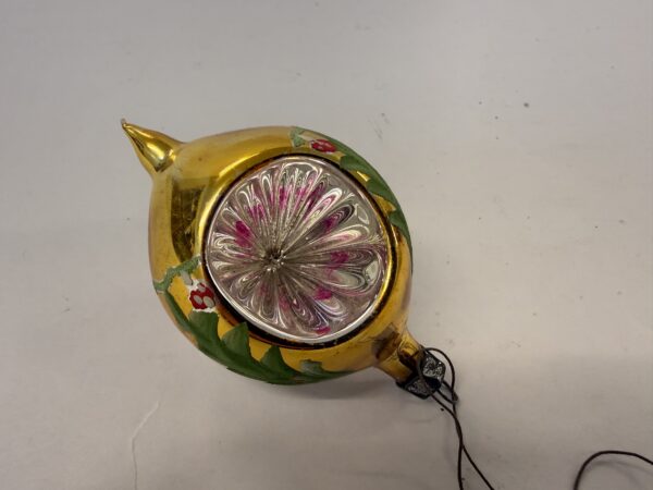 Julekugle, reflektor dråbe guld, gammel
