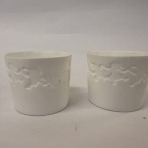 2 Fyrfadsstager, White Christmas Silhouette, Royal Copenhagen