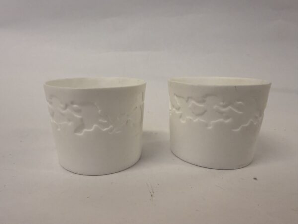 2 Fyrfadsstager, White Christmas Silhouette, Royal Copenhagen