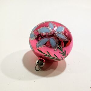 Julekugle, pink, retro