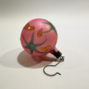 Julekugle, pink, antik