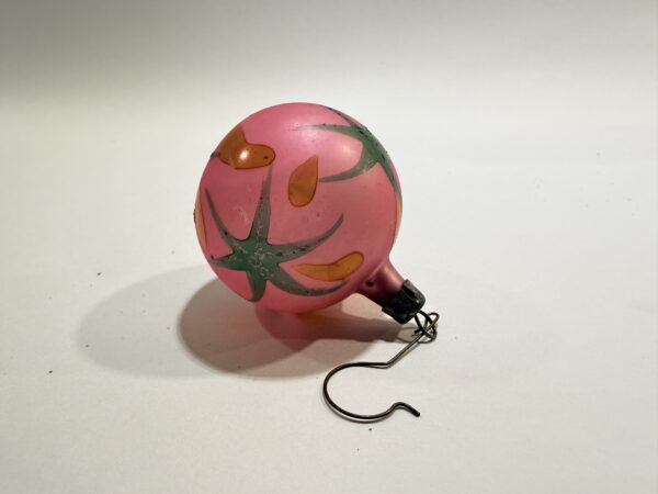 Julekugle, pink, antik