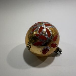 Juletræskugle, guld, retro