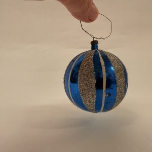 Julekugle, retro, blå