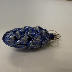 Julekugle, grankogle, blå