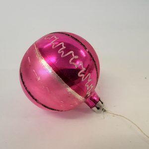 Juletræskugle, gammel, pink