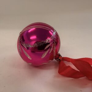 Julekugle, pink, retro